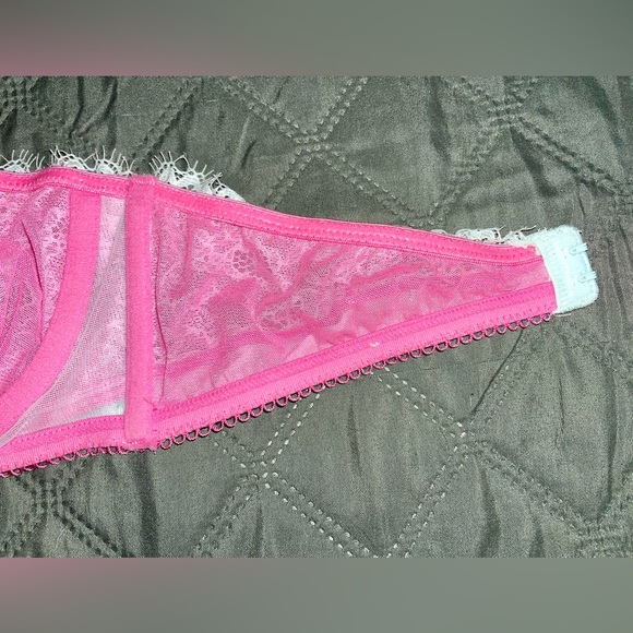 CANDIE'S Mint Lace Cheeky Panty, sz L, with matching Strapless Bandeau Bra, NWT - Picture 10 of 13